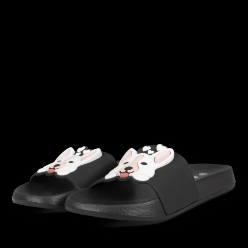 Badslippers ZWART