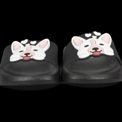Badslippers ZWART