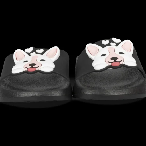 Badslippers ZWART