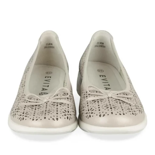 Ballerina's GRIJS EVITA LEER