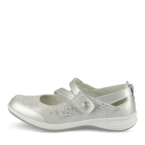 Ballerina's ZILVER EVITA LEER
