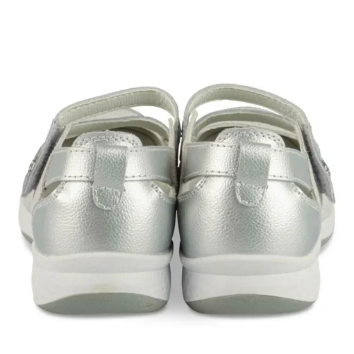 Ballerina's ZILVER EVITA LEER