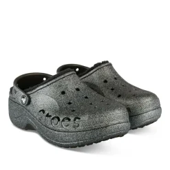 Clogs ZWART CROCS Baya Platform Lined Glit.
