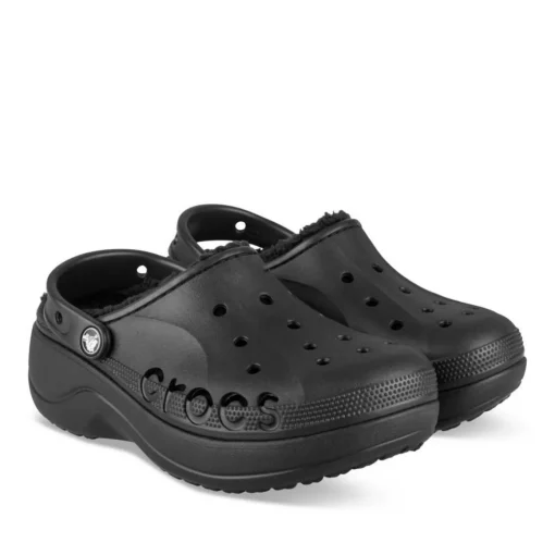Clogs ZWART CROCS Baya Platform Lined Clog
