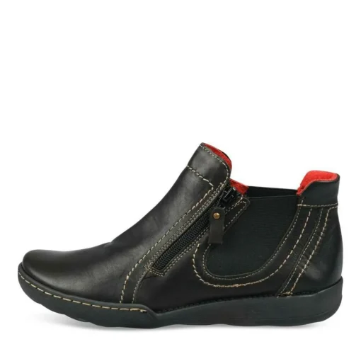 Enkellaarzen ZWART NEOSOFT DAMES LEER