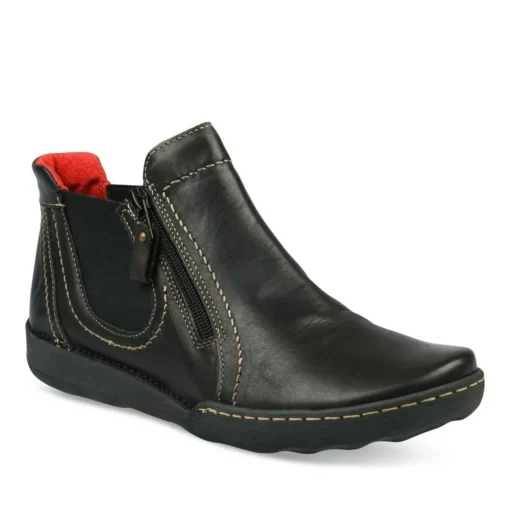 Enkellaarzen ZWART NEOSOFT DAMES LEER