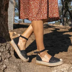 Espadrilles ZWART