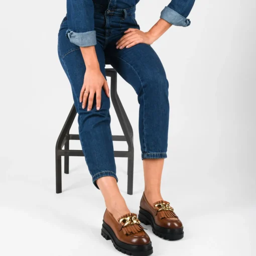 Mocassins KASTANJEBRUIN
