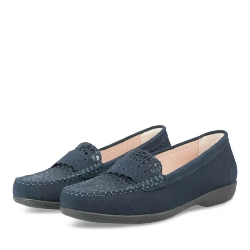 Mocassins NAVY NEOSOFT DAMES LEER