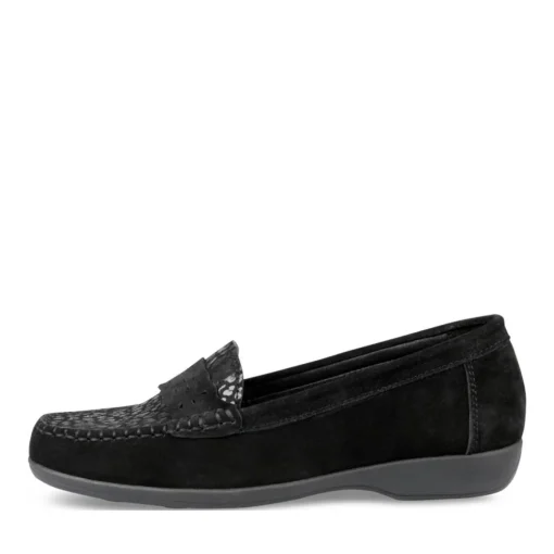 Mocassins ZWART NEOSOFT DAMES LEER
