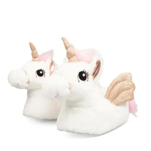 Pluche pantoffels eenhoorn WIT MERRY SCOTT