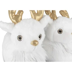 Pluche pantoffels rendier WIT MERRY SCOTT