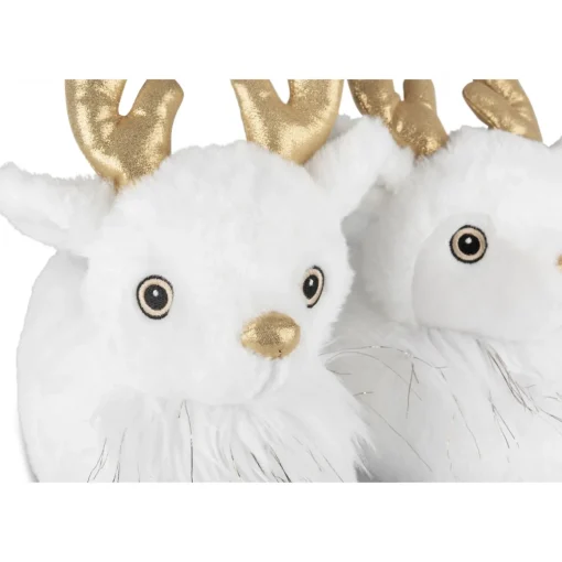 Pluche pantoffels rendier WIT MERRY SCOTT