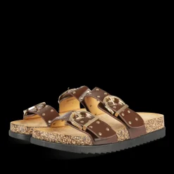 Slippers KASTANJEBRUIN
