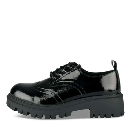 Veterschoenen ZWART