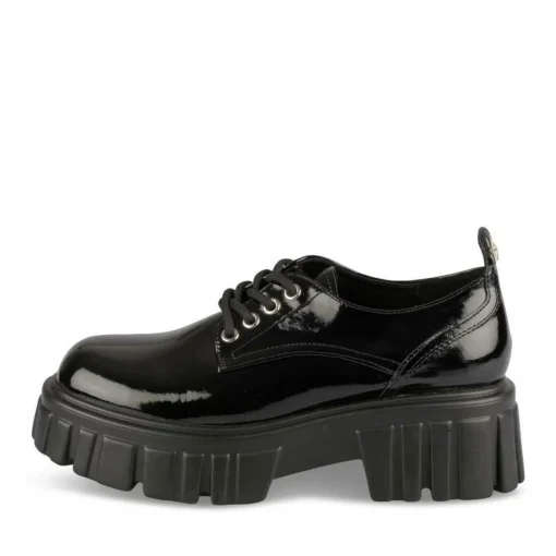 Veterschoenen ZWART