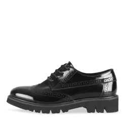 Veterschoenen ZWART