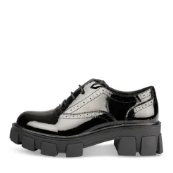 Veterschoenen ZWART