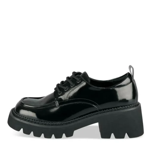 Veterschoenen ZWART
