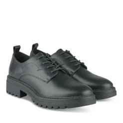 Veterschoenen ZWART