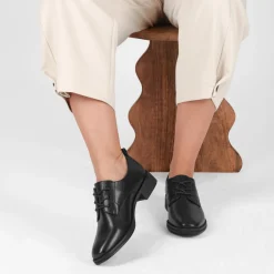 Veterschoenen ZWART