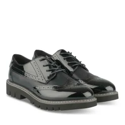 Veterschoenen ZWART