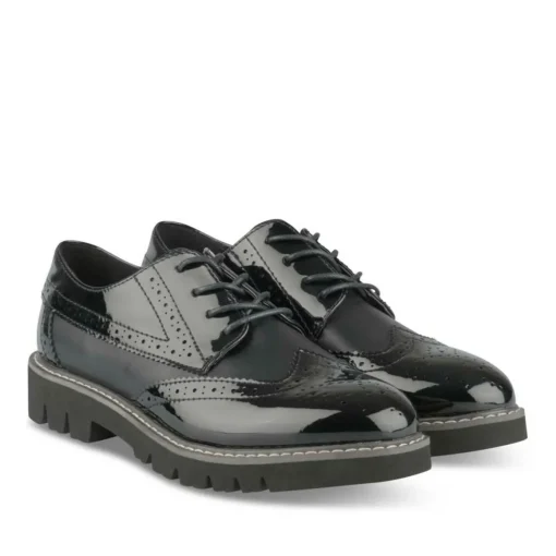 Veterschoenen ZWART