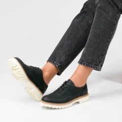 Veterschoenen ZWART