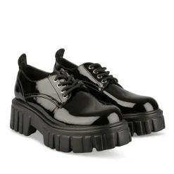 Veterschoenen ZWART