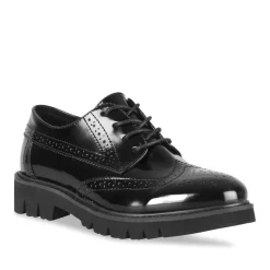 Veterschoenen ZWART