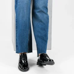 Veterschoenen ZWART