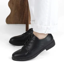 Veterschoenen ZWART
