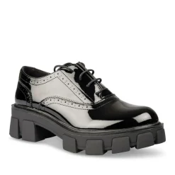 Veterschoenen ZWART