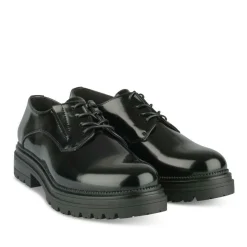 Veterschoenen ZWART