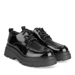 Veterschoenen ZWART