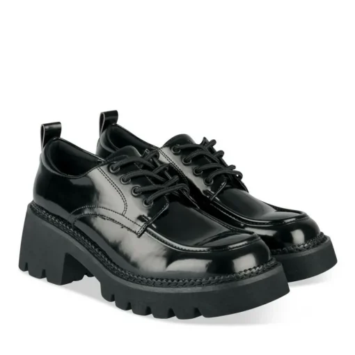 Veterschoenen ZWART