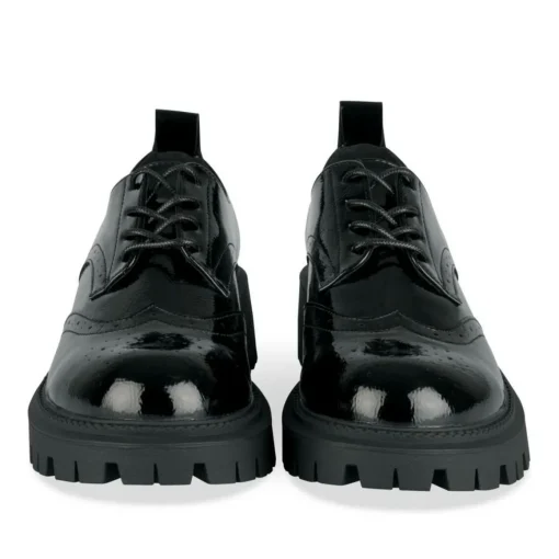 Veterschoenen ZWART