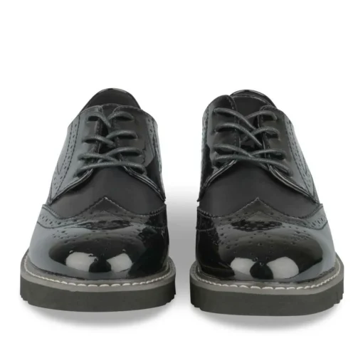 Veterschoenen ZWART