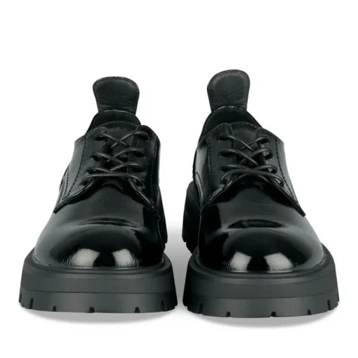Veterschoenen ZWART
