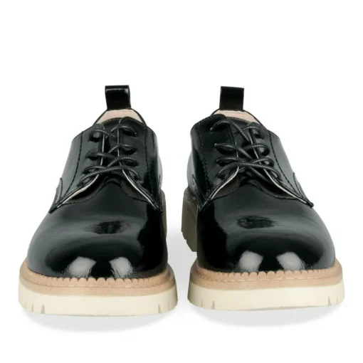 Veterschoenen ZWART