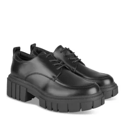 Veterschoenen ZWART