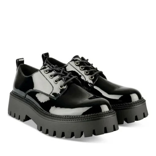 Veterschoenen ZWART