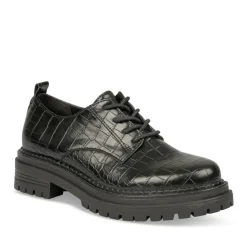 Veterschoenen ZWART