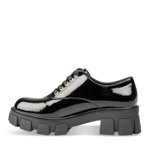 Veterschoenen ZWART