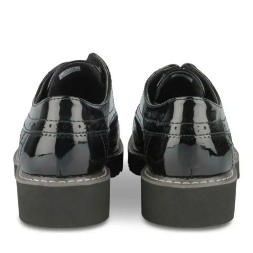 Veterschoenen ZWART