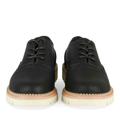 Veterschoenen ZWART