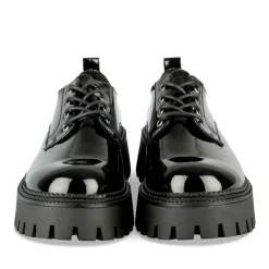 Veterschoenen ZWART