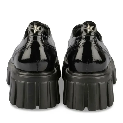 Veterschoenen ZWART