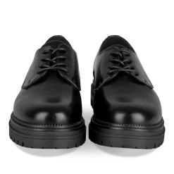 Veterschoenen ZWART