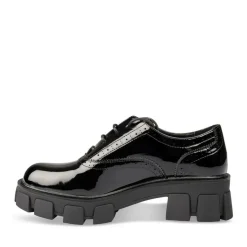 Veterschoenen ZWART